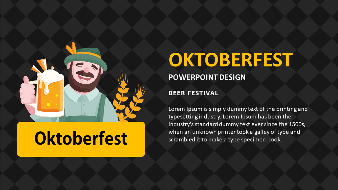 Oktoberfest PowerPoint design slide